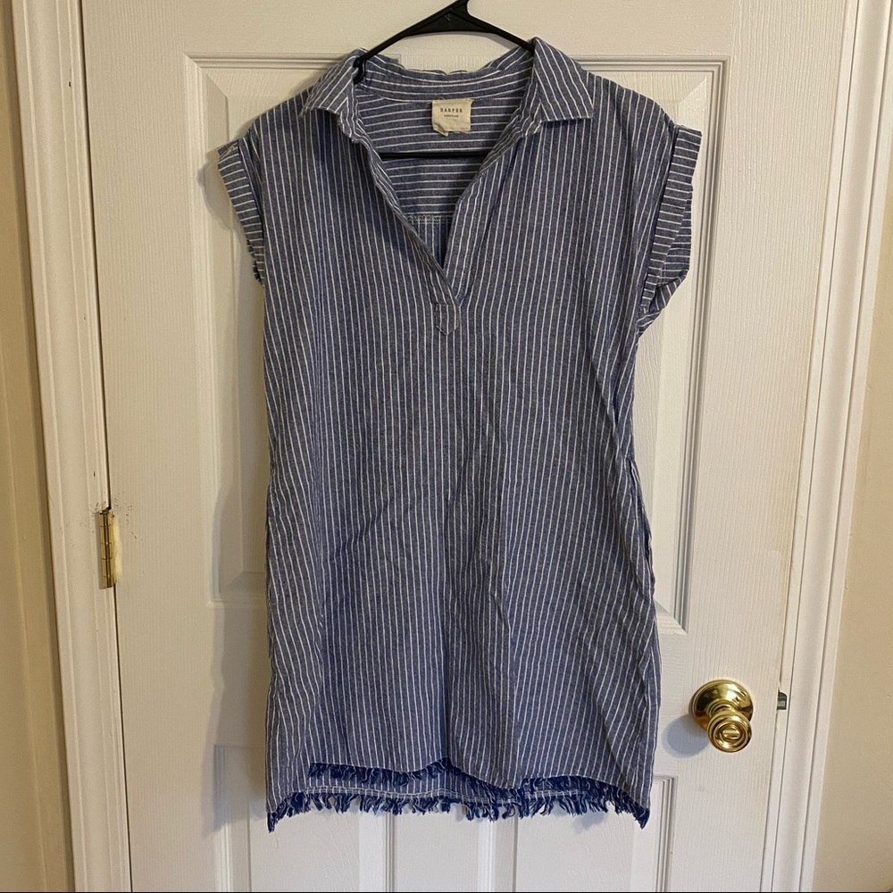 Harper Heritage Blue and White Striped Dress- Women’s Extra Small